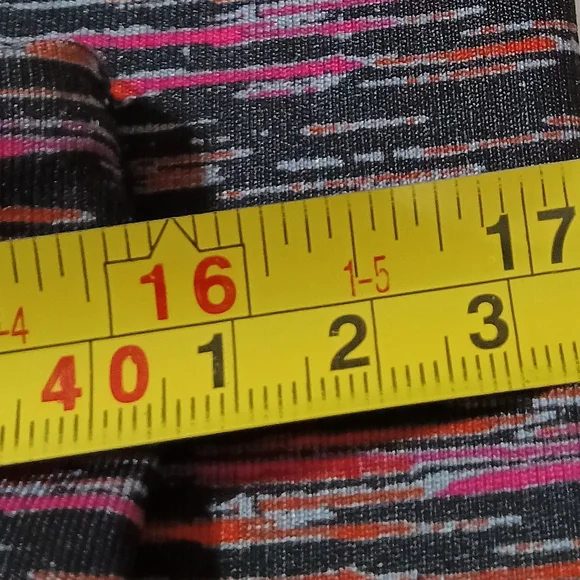 Velocity Black and Pink Patterned Leggings - Picture 4 of 4